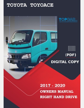 toyota toyoace 2017 2018 2019 2020 owners manual in english